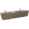 Turėklas 2 vnt. Pilka 80 x 17 x 17 cm Metalas