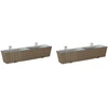 Turėklas 2 vnt. Pilka 80 x 17 x 17 cm Metalas
