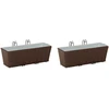 Turėklas 2 vnt. Ruda 50 x 17 x 17 cm Metalas
