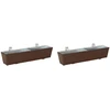 Turėklas 2 vnt. Ruda 80 x 17 x 17 cm Metalas