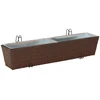Turėklas 2 vnt. Ruda 80 x 17 x 17 cm Metalas