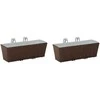 Turėklas 2 pcs 50 x 17 x 17 cm Metalas