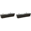 Turėklas 2 pcs 80 x 17 x 17 cm Metalas