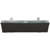 Turėklas 2 pcs 80 x 17 x 17 cm Metalas