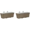 Turėklas 2 pcs 50 x 17 x 17 cm Metalas