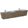 Turėklas 2 pcs 80 x 17 x 17 cm Metalas