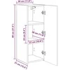 TV staliukas TV sieninė spintelė 2 pcs Meistrų ąžuolas 30 x 31 x 80 cm