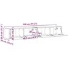 TV staliukas TV sieninė spintelė 2 pcs Pilkas Sonoma 98 x 31 x 29,5 cm