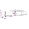 TV staliukas TV sieninė spintelė 2 pcs Senovinis medis 98 x 31 x 29,5 cm