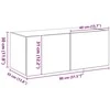 TV staliukas TV sieninė spintelė 80 x 35 x 31 cm Juodas ąžuolas
