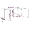 TV staliukas TV sieninė spintelė su LED Senovinis medis 100 x 35 x 41 cm