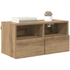 TV staliukas TV sieniniai spintelės 2 pcs Amatininkų ąžuolas 60 x 30 x 30 cm