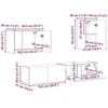 TV staliukas TV sieninio kabineto komplektas 4 pcs Betono pilka