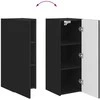 TV staliukas TV sieninio kabineto komplektas 6 pcs Juoda