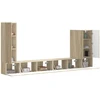 TV staliukas TV sieninio kabineto komplektas 6 vnt. 98 x 31 x 29,5 cm