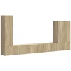 TV staliukas TV sieninio kabineto komplektas 6 vnt. 98 x 31 x 29,5 cm