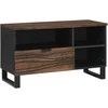 TV staliukas TV vienetai su stalčių graikinis riešutmedis 80 x 33 x 46 cm