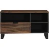 TV staliukas TV vienetai su stalčių graikinis riešutmedis 80 x 33 x 46 cm