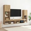 TV staliukas Televizoriaus spintelė 4 pcs artisano ąžuolo Apdirbta mediena