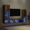 TV staliukas Televizoriaus spintelė 4 pcs Sena mediena Apdirbta mediena