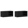 TV staliukas Televizoriaus spintelė 2 pcs Juodas ąžuolas 80 x 35 x 36,5 cm
