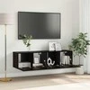 TV staliukas TV spintelių komplektas 2 vnt. Juoda Apdirbta mediena