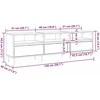 TV staliukas Televizoriaus spintelė Senovinis medis 150 x 30 x 45 cm