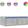 TV staliukas TV spintelė su LED apšvietimu, betono pilka, 75x35,5x25 cm