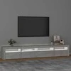 TV staliukas TV spintelė su LED apšvietimu, betono pilka, 240x35x40cm