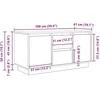 TV staliukas TV spintelė su LED apšvietimu, dūminio ąžuolo, 100x41x50 cm