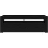 TV staliukas Televizoriaus spintelė su LED Juodas ąžuolas 120 x 35 x 40 cm