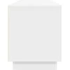 TV staliukas TV spintelė su LED lemputėmis, baltos spalvos, 193,5x41x50 cm