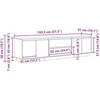 TV staliukas TV spintelė su LED lemputėmis, baltos spalvos, 193,5x41x50 cm