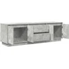 TV staliukas TV spintelė su LED lemputėmis, betono pilka, 160,5x41x50 cm