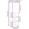 TV staliukas TV spintelė su LED lemputėmis, dūminio ąžuolo, 30,5x30x102cm