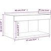 TV staliukas TV spintelė su LED lemputėmis, dūminio ąžuolo, 60x30x30cm