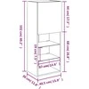 TV staliukas TV spintelė su LED lemputėmis, dūminio ąžuolo, 40,5x30x102cm