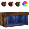 TV staliukas TV spintelė su LED lemputėmis, dūminio ąžuolo, 60x30x30cm