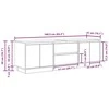 TV staliukas TV spintelė su LED lemputėmis, dūminio ąžuolo, 160,5x41x50 cm