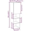 TV staliukas TV spintelė su LED lemputėmis, medienos spalvos, 30,5x30x102cm
