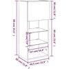 TV staliukas TV spintelė su LED lemputėmis, pilka ąžuolo, 40,5x30x90cm