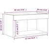 TV staliukas TV spintelė su LED lemputėmis, pilka ąžuolo, 60x30x30cm