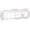 TV staliukas TV spintelė su LED lemputėmis, pilka ąžuolo, 160,5x41x50 cm