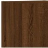 TV staliukas TV spintelė su LED lemputėmis, ruda ąžuolo, 30,5x30x102cm