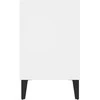 TV staliukas TV spintelė su metalinėmis kojelėmis, balta, 103,5x30x50cm