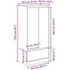 TV spintelė su stalčiumi, betono pilka 55,5x34x119,5 cm mediena