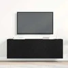 TV staliukas TV spintelės, 2 vnt., juodo ąžuolo spalvos, 120x30x41 cm, inžinerinė mediena