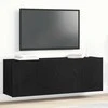TV staliukas TV spintelės, 2 vnt., juodo ąžuolo spalvos, 120x30x41 cm, inžinerinė mediena