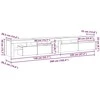 TV staliukas Televizoriaus spintelė 2 pcs Juodas ąžuolas 260 x 37 x 40 cm