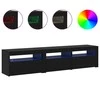 TV staliukas Televizoriaus spintelė 2 pcs Juodas ąžuolas 180 x 35 x 40 cm